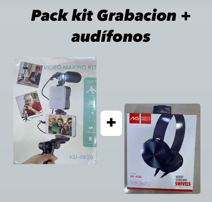 PACK KIT GRABACIÓN + AUDÍFONOS